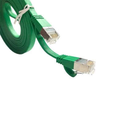 Ekranowany płaski kabel Ethernet Ethernet Cat5e Cat6 Cat6A ze złączem RJ45